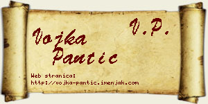 Vojka Pantić vizit kartica